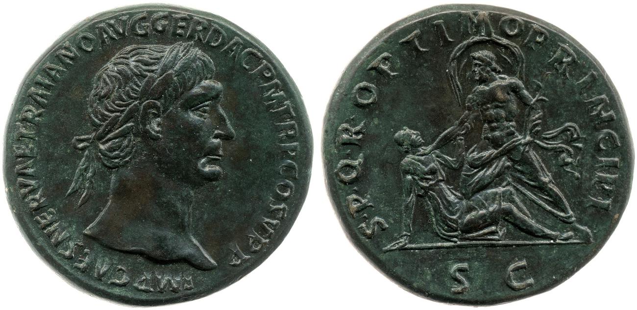 RIC II Trajan 556, аверс, bm