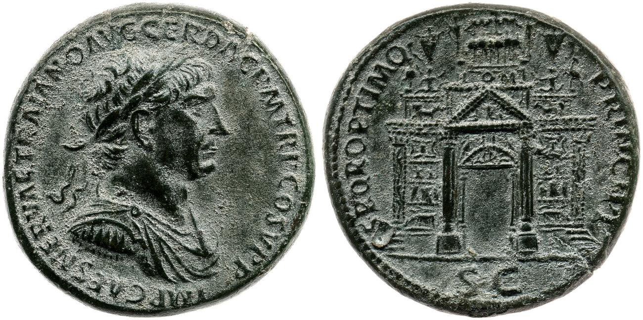 RIC II Trajan 573, аверс, bm