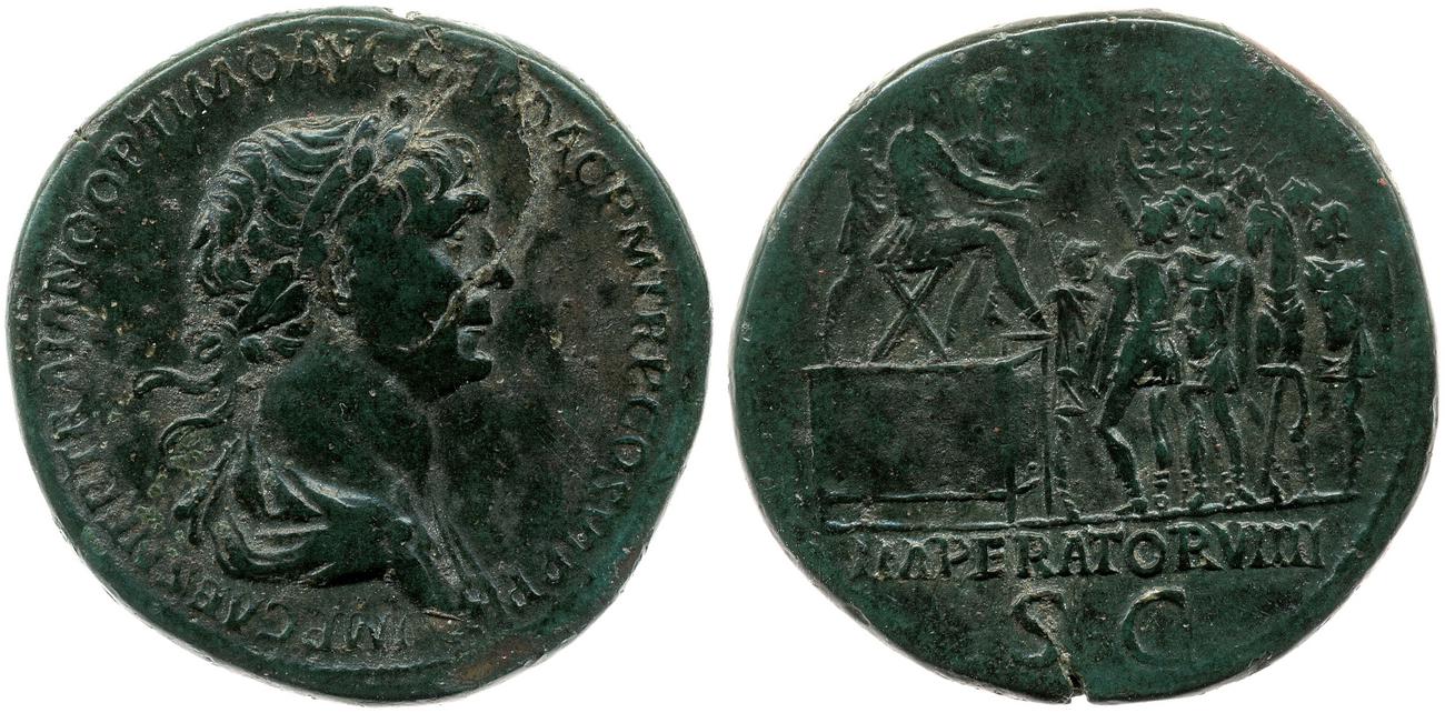RIC II Trajan 655, аверс, bm