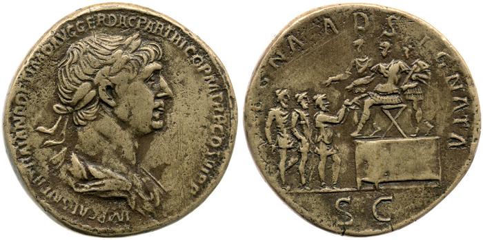 RIC II Trajan 666, реверс, bm