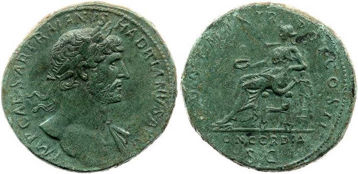 RIC II, Part 3 (second edition) Hadrian 148, реверс, bm