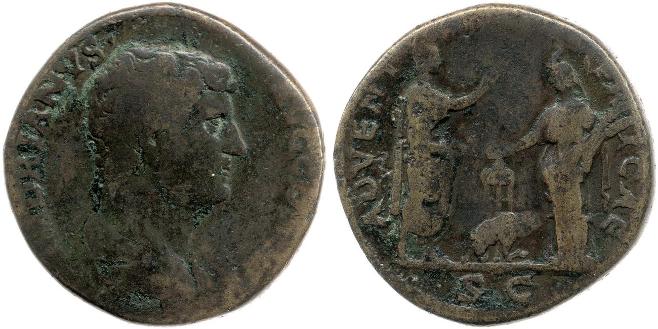 RIC II, Part 3 (second edition) Hadrian 1718, аверс, bm
