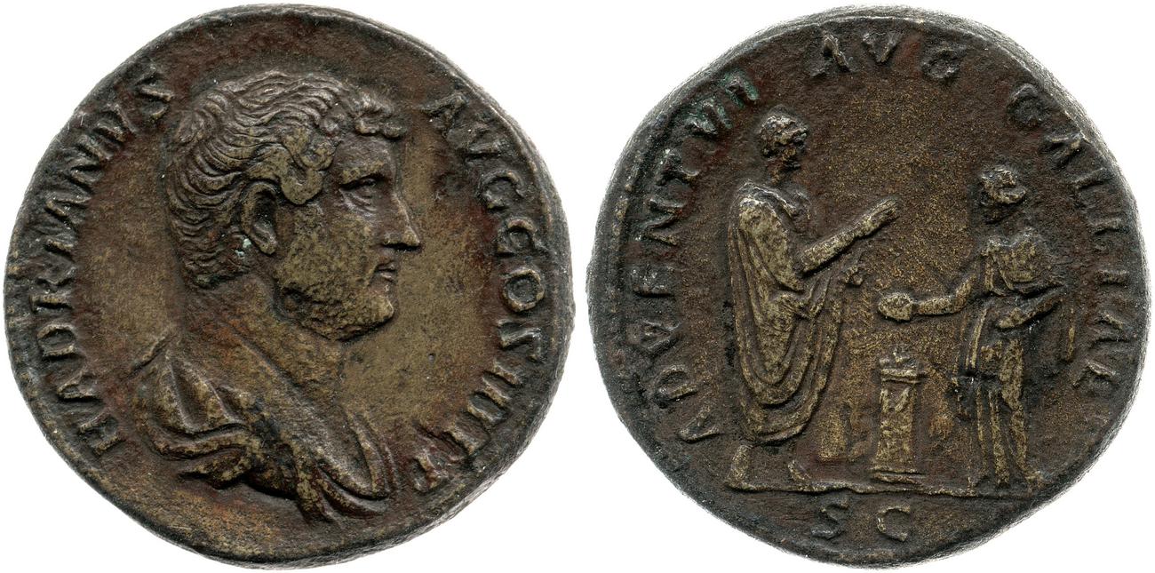 RIC II, Part 3 (second edition) Hadrian 1746, аверс, bm