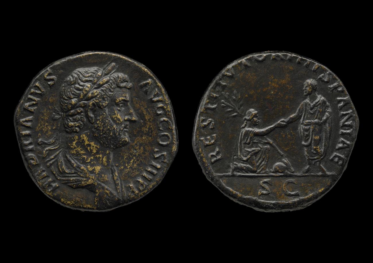 RIC II, Part 3 (second edition) Hadrian 1865, аверс, bm