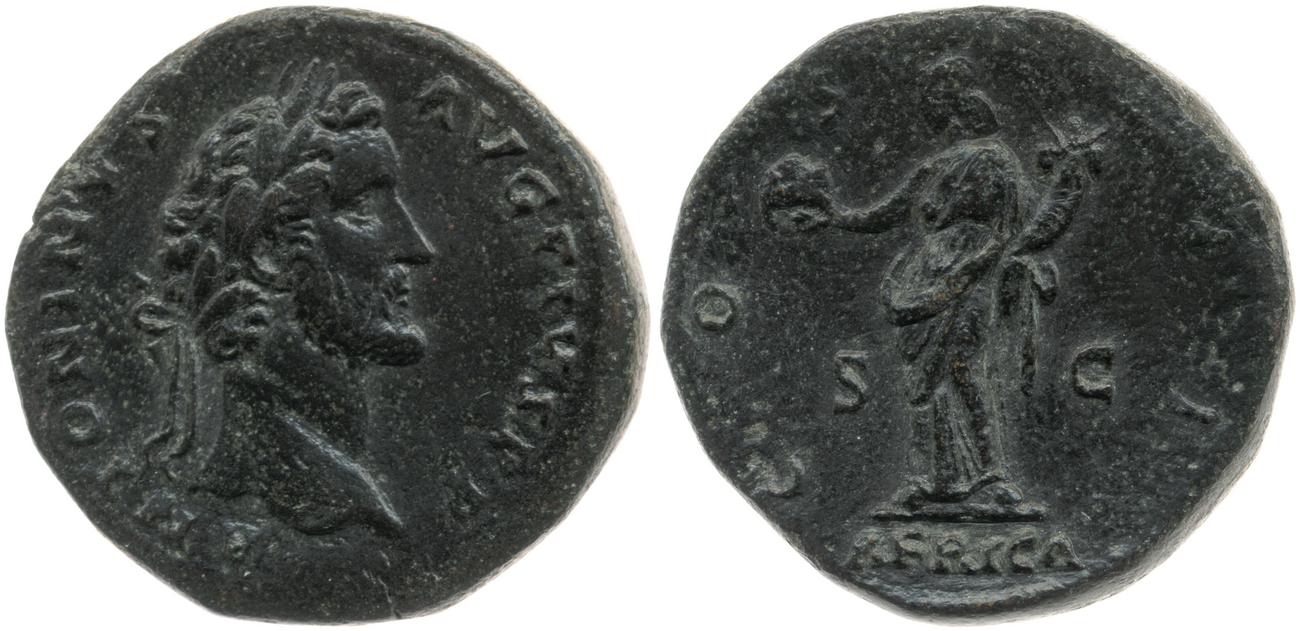 RIC III Antoninus Pius 574, аверс, bm
