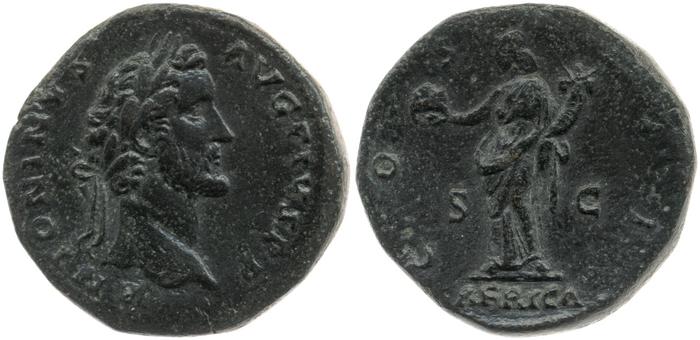 RIC III Antoninus Pius 574, реверс, bm