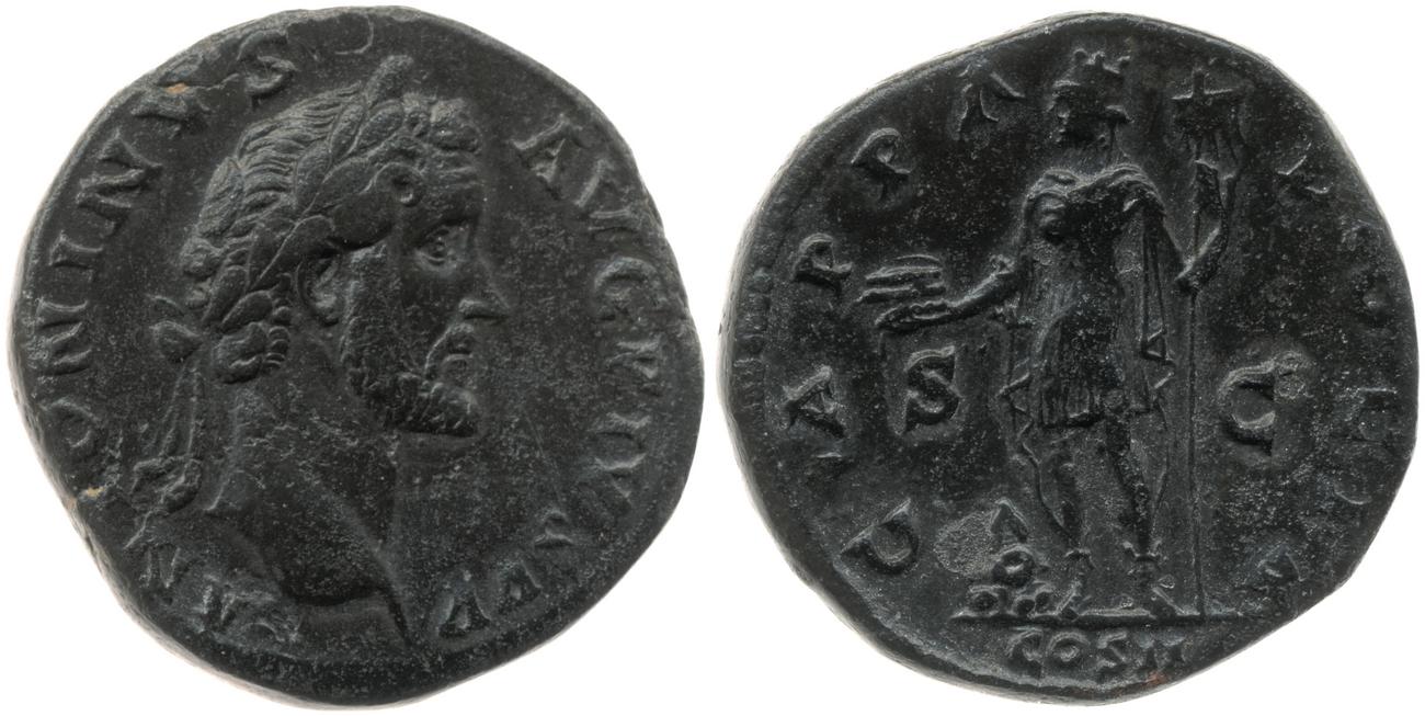 RIC III Antoninus Pius 580, аверс, bm