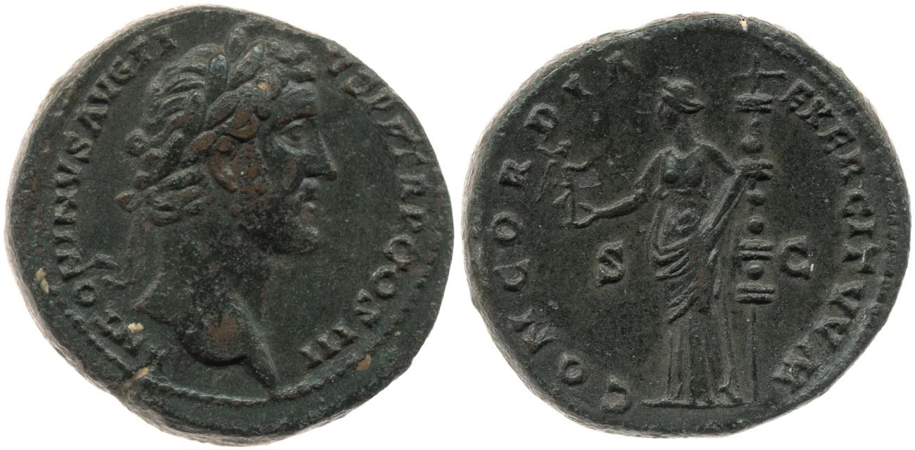 RIC III Antoninus Pius 600a, аверс, bm