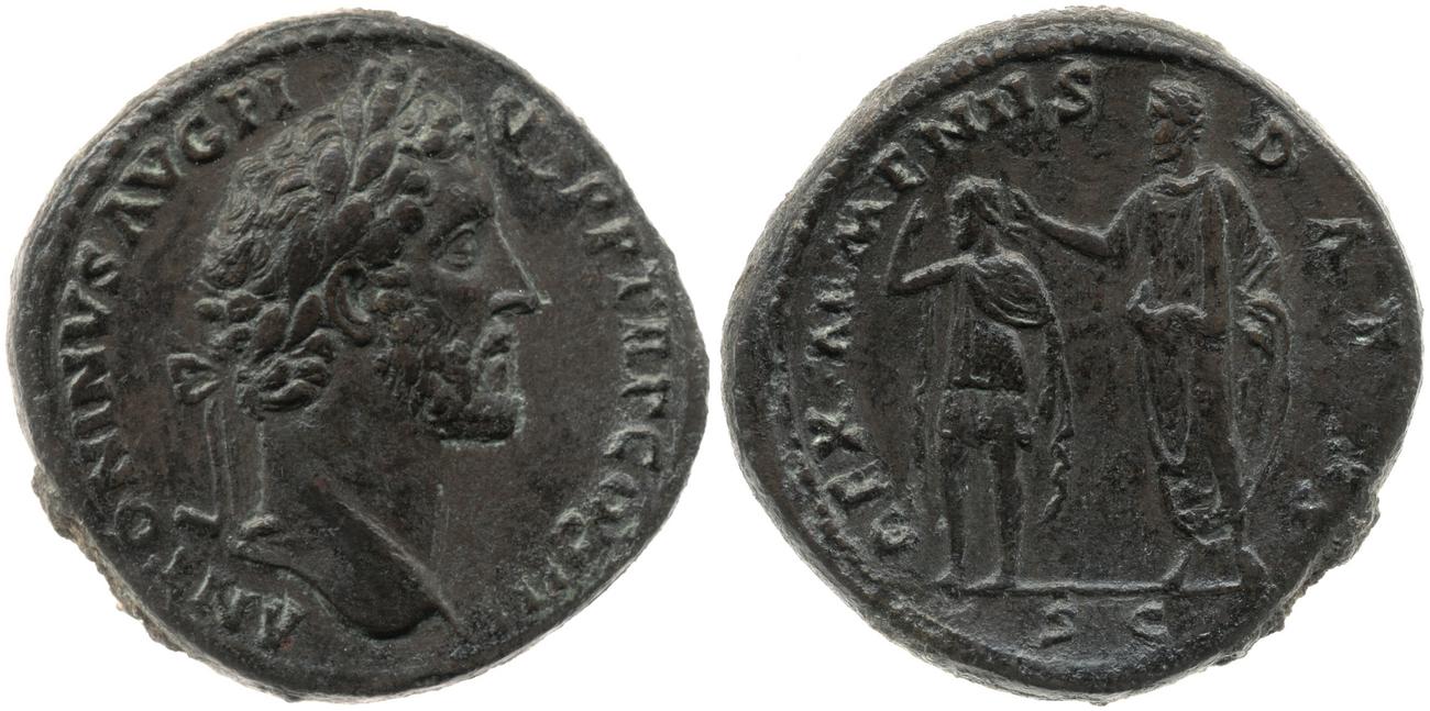 RIC III Antoninus Pius 619, аверс, bm