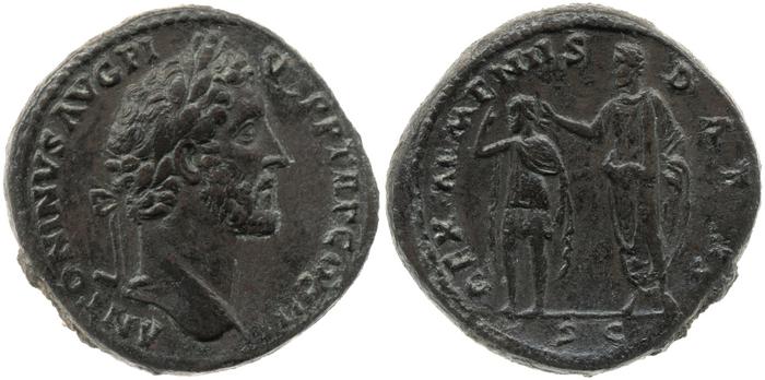 RIC III Antoninus Pius 619, реверс, bm