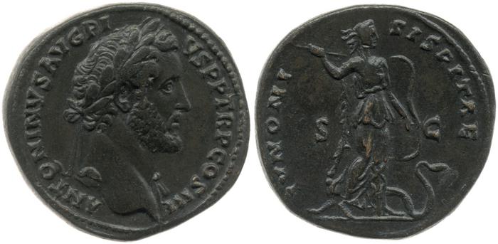 RIC III Antoninus Pius 608, реверс, bm