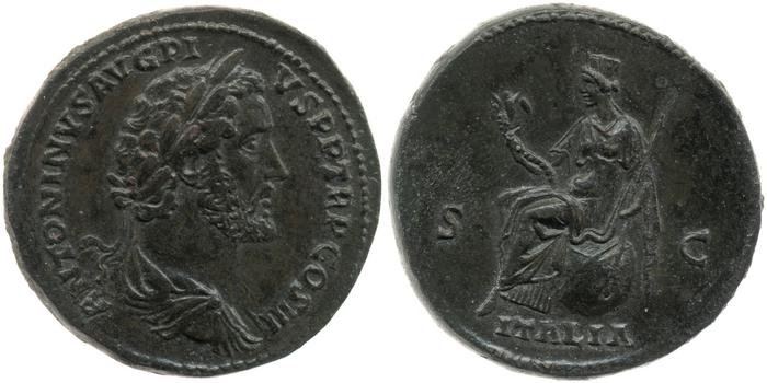 реверс RIC III Antoninus Pius 746B