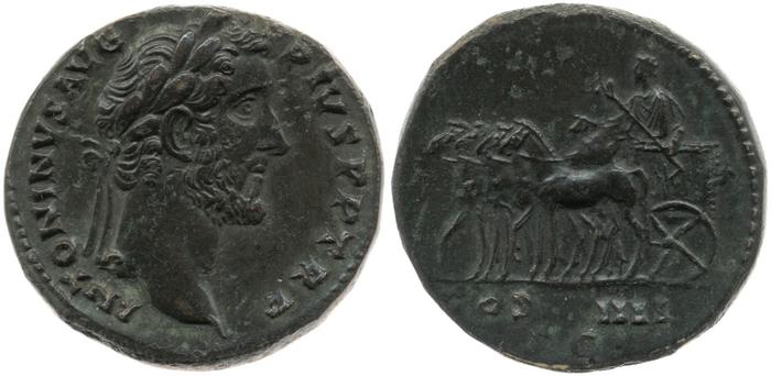 RIC III Antoninus Pius 767A, реверс, bm