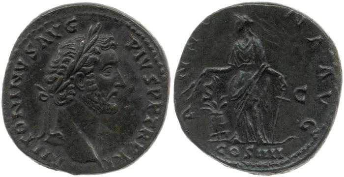 RIC III Antoninus Pius 840, реверс, bm