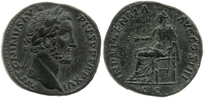 RIC III Antoninus Pius 904, реверс, bm