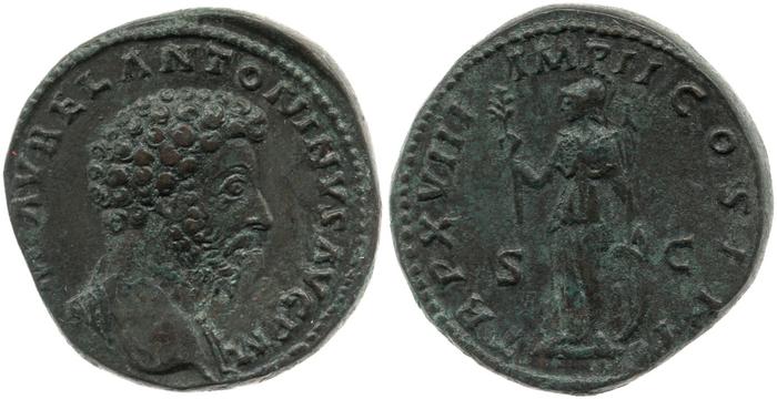 реверс RIC III Marcus Aurelius 869