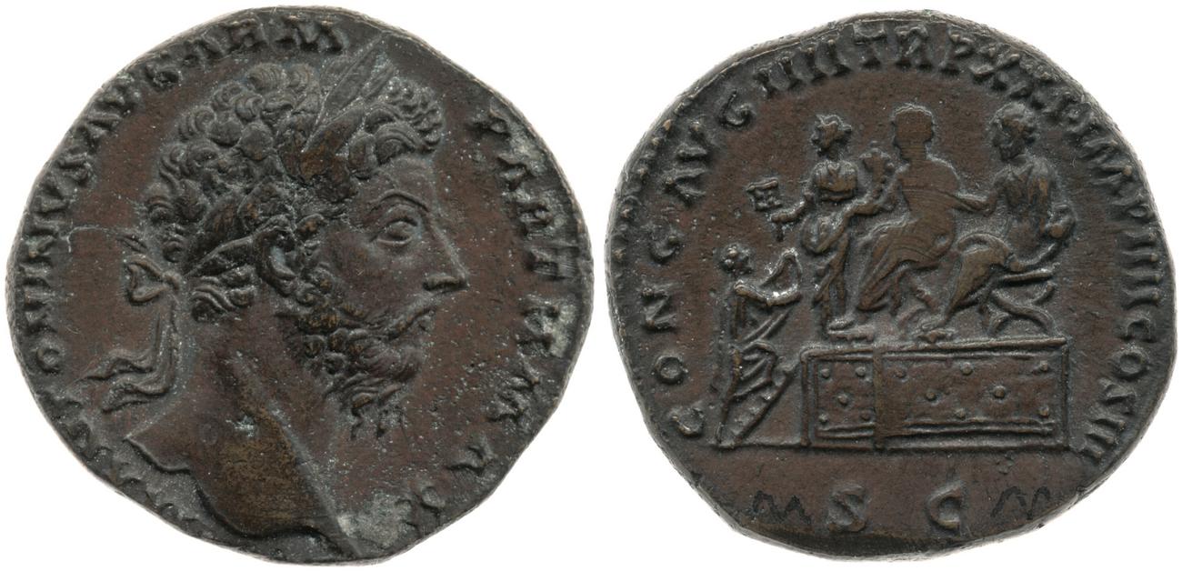 аверс RIC III Marcus Aurelius 946