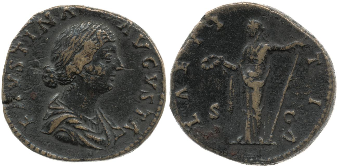 аверс RIC III Marcus Aurelius 1654