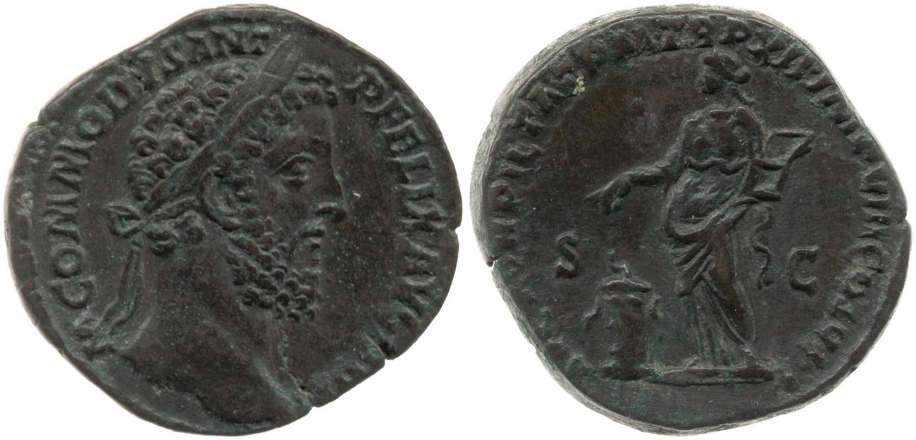 RIC III Commodus 494, аверс, bm