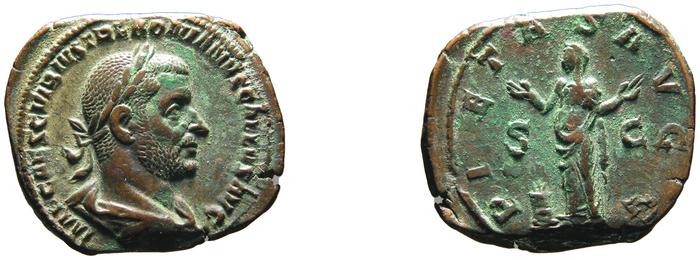 RIC IV Trebonianus Gallus 117A, реверс, bm