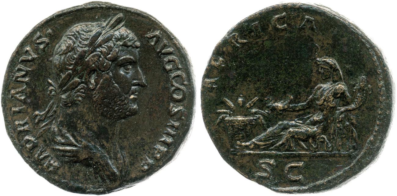 RIC II, Part 3 (second edition) Hadrian 1609, аверс, bm