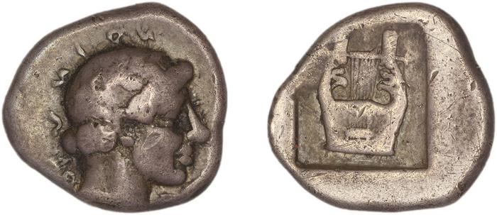 Colophon Milne 1941 Period II, drachms and obols, реверс, bm