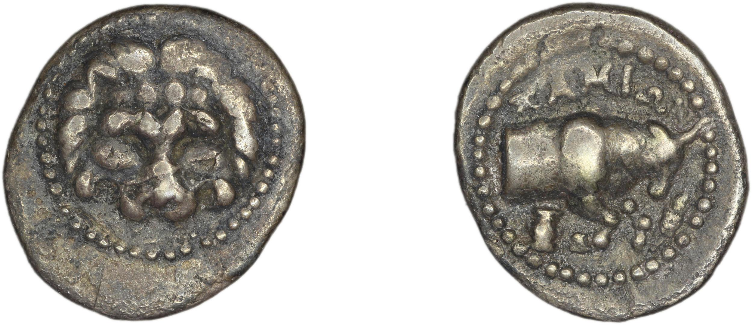 obverse Samos Barron 1966 Last silver tetrobols