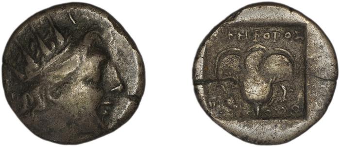Rhodes Jenkins 1989 Group E drachms, реверс, bm