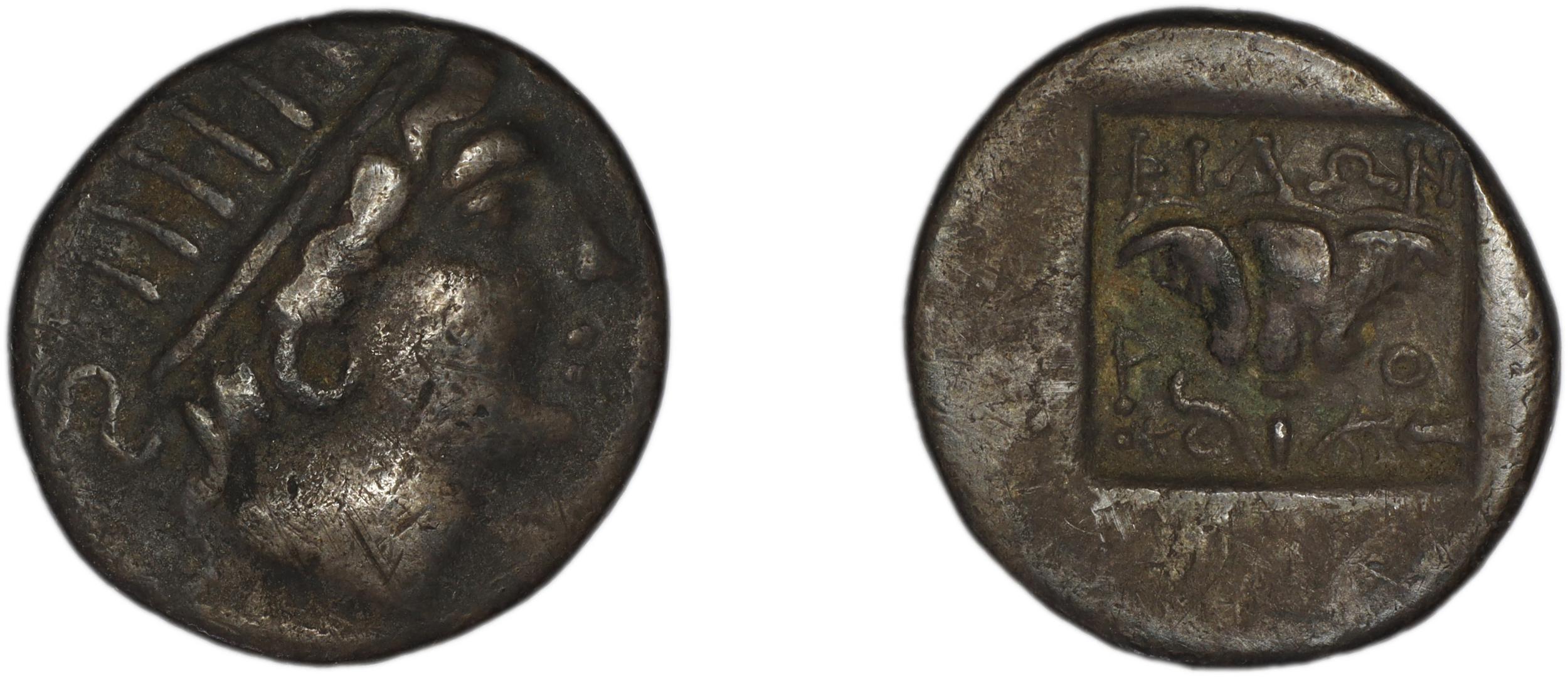 Rhodes Jenkins 1989 Group E drachms, аверс, bm