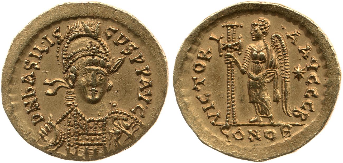 RIC X Basiliscus 1003, аверс, bm