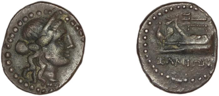 reverse Samos Barron 1966 Last silver diobols