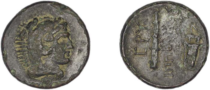 Erythrae Kinns 1980 Period II.3, AE 5, реверс, bm