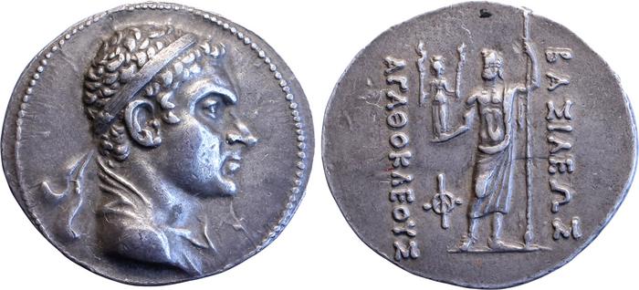 Bactrian and Indo-Greek Coinage Agathocles 1.1, bm