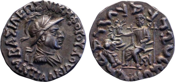 Bactrian and Indo-Greek Coinage Antialcidas 15.2, bm
