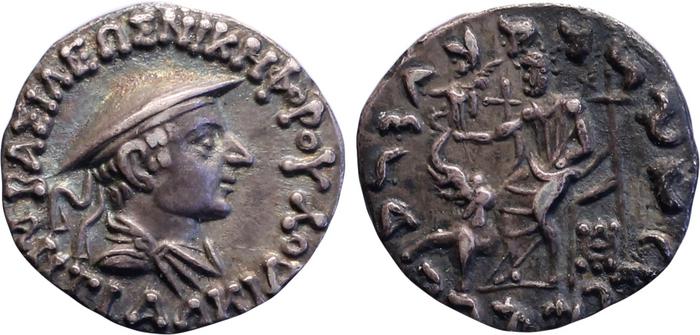 Bactrian and Indo-Greek Coinage Antialcidas 17.1, bm