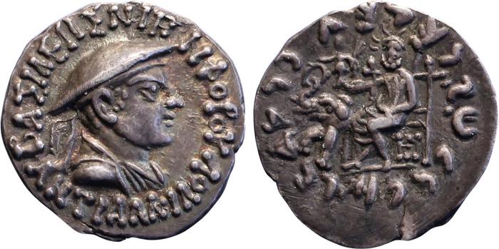 Bactrian and Indo-Greek Coinage Antialcidas 17.1, bm