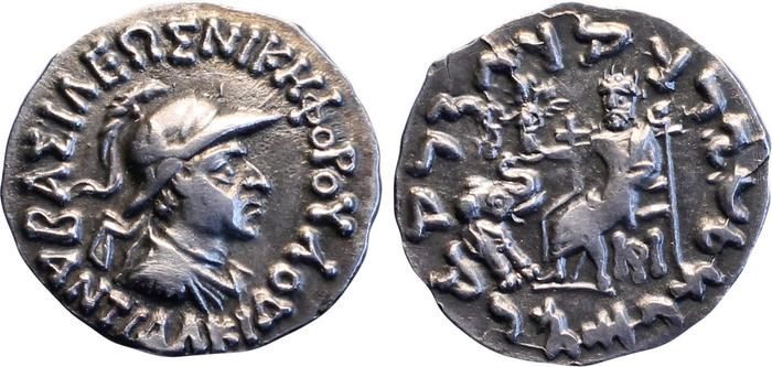 Bactrian and Indo-Greek Coinage Antialcidas 15.2, bm