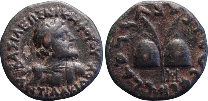 Bactrian and Indo-Greek Coinage Antialcidas 21.1, bm