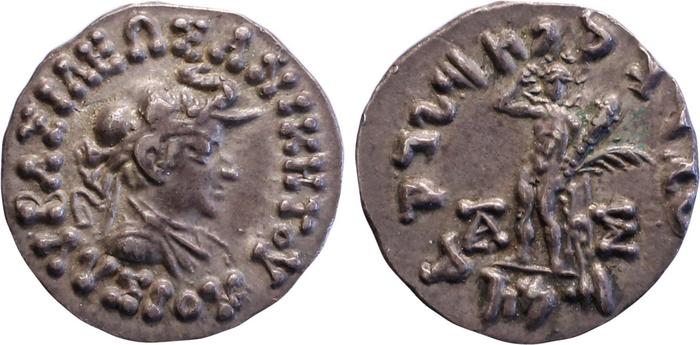 Bactrian and Indo-Greek Coinage Lysias 7.1, bm