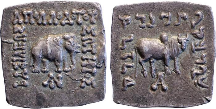 Bactrian and Indo-Greek Coinage Apollodotus I 4.1, bm