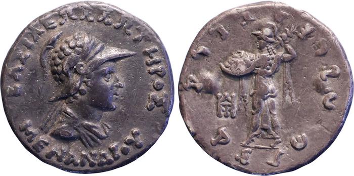 Bactrian and Indo-Greek Coinage Menander I 11.4, bm