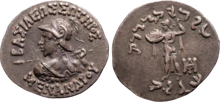Bactrian and Indo-Greek Coinage Menander I 18.2, bm