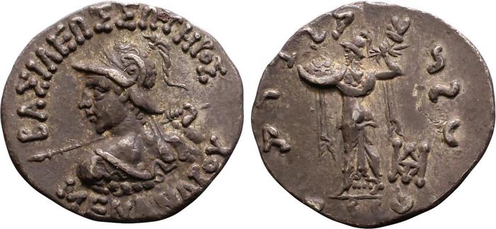 Bactrian and Indo-Greek Coinage Menander I 18.2, bm