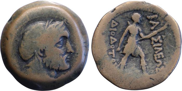 Bactrian and Indo-Greek Coinage Diodotus I or Diodotus II 8, bm