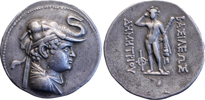 Bactrian and Indo-Greek Coinage Demetrius I 1.2, bm
