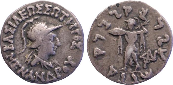 Bactrian and Indo-Greek Coinage Menander I 14.4, bm