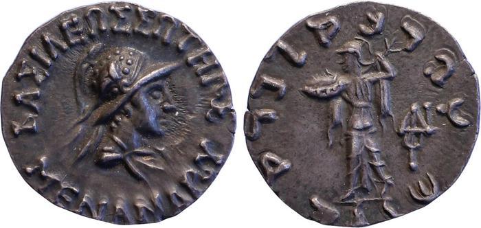 Bactrian and Indo-Greek Coinage Menander I 14.4, bm