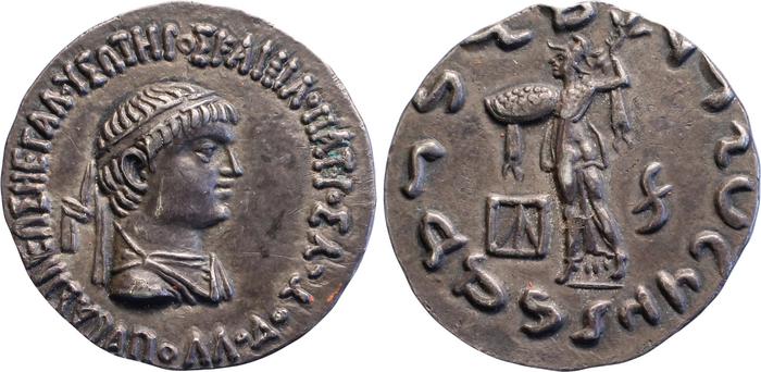 Bactrian and Indo-Greek Coinage Apollodotus II 1.1, bm