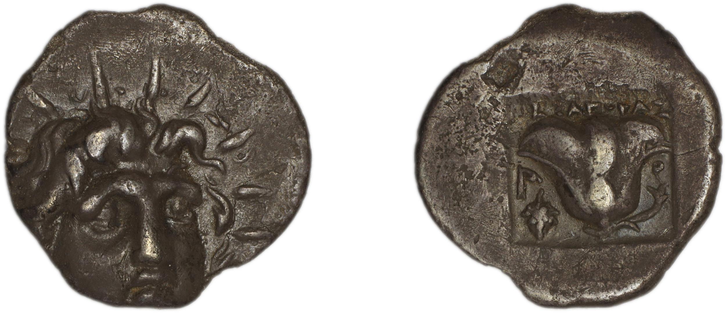 Rhodes Jenkins 1989 Group B hemidrachms, аверс, bm