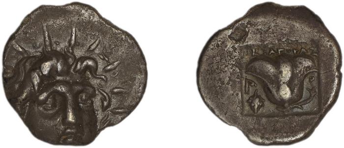 Rhodes Jenkins 1989 Group B hemidrachms, реверс, bm